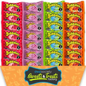 Bubbaloo Bubble Gum Mexican Chewing Gum Assortment 200 Count Variety Bulk Pack