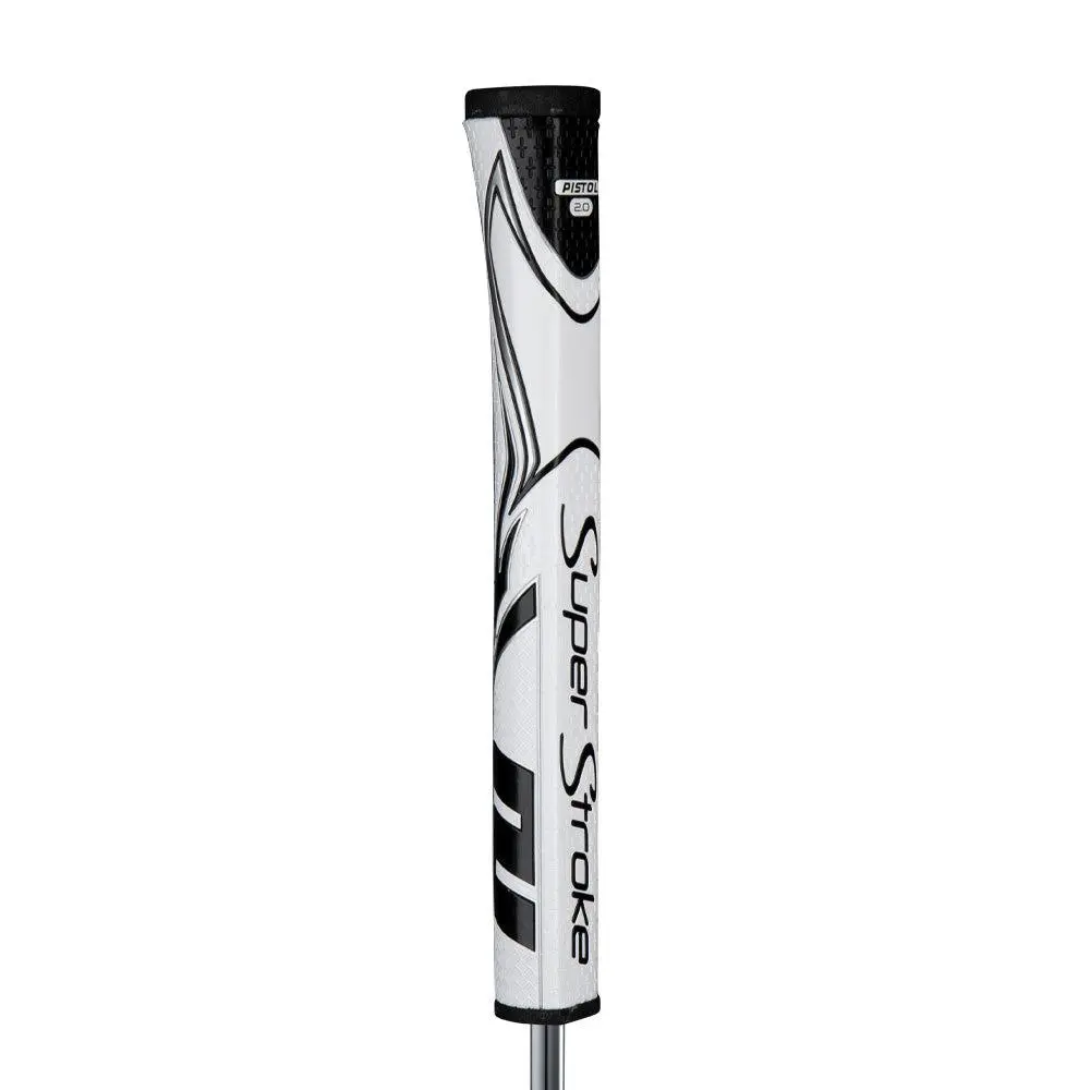 SuperStroke Zenergy Pistol 2.0 Putter Grips - 51g Modern Classic Golf Equipment, Even Pressure, Locking Top Golf Accessories, No Taper Technology