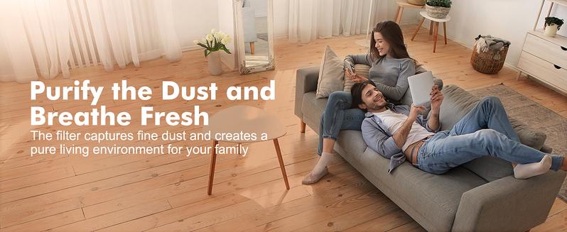 MORENTO 7566 Large Home Air Purifier with PM2.5 Sensor Smart WiFi Quiet Sleep Mode 4-in-1 Filter for Pollen Smoke Handheld Design Easy to Move