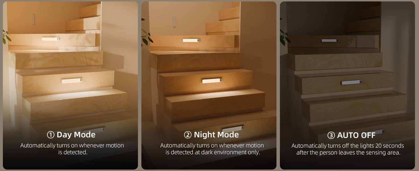 EZVALO Under Cabinet Lights, Warm Light, Wireless, Rechargeable Motion Sensor Light, Dimmable. Black Friday, Christmas Gift, home decor #springtok Lighting Modes Adjustable