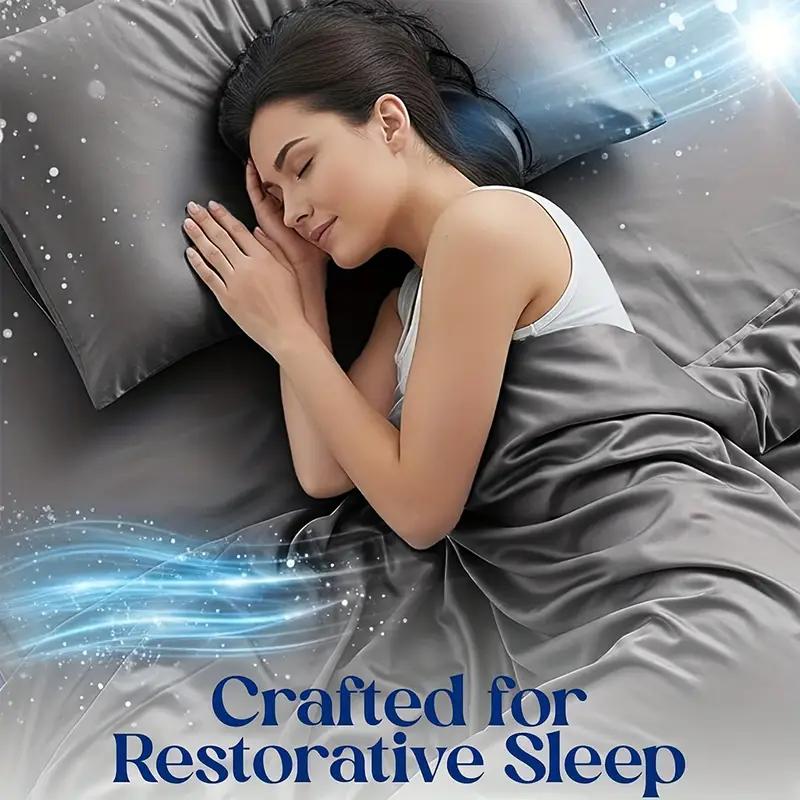 Cooling Sheets - Extra Deep Pocket Bed Sheet Set - Twin Full Queen King Sizes - Breathable Cooling Fabric - Hotel Soft Wrinkle Free - 4 Piece Complete Set - Secure Fit - Durable Easy Care