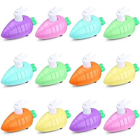 30/50 Pcs Easter Egg fillers Set with Mini Pull Back Cars, Easter Bunny Toy Car for Easter Egg Hunt, Plastic Non-Candy for Boys Girls Easter Basket Stuffers Gifts Spring Party Favors Classroom Prize Supplies