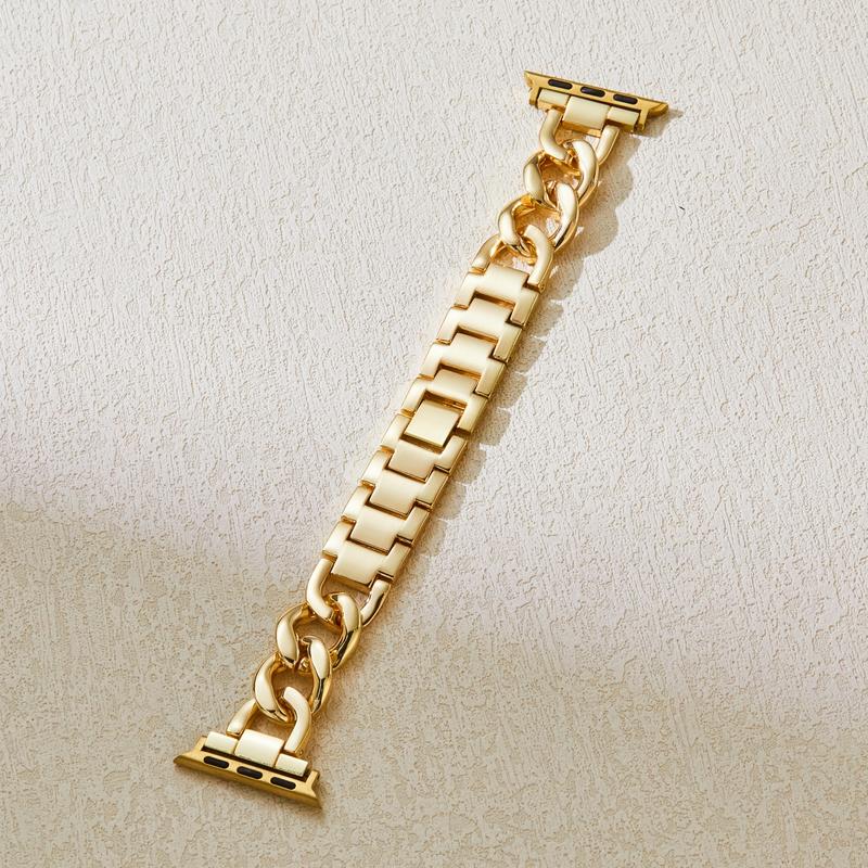 MISSAIR Luxury 14k Gold Plated Chain Bracelet Band Compatible with Apple Watch Series 11-1, SE, Ultra – Adjustable Strap for Women, Fits 38-49mm