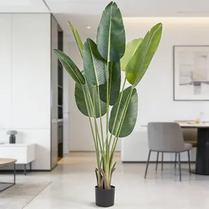 ‌Faux Bird of Paradise Tree 60 Inch Tall UV Resistant Lifelike Tropical Plant in Pot with Dried Moss for Home Office Garden Decor – Perfect Gift for Housewarming, Valentine’s Day, Birthday