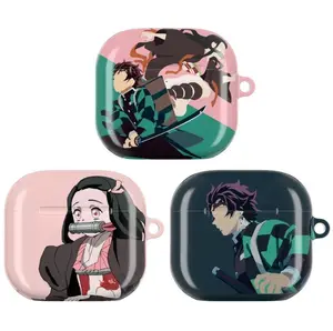 Demon Slayer–Inspired Anime AirPods Case Collection  Dark Fantasy Swordfighter & Cute Demon Girl Aesthetic  Japanese Action Anime Style Durable Protective Cover  For AirPods 1 2 3 4 & Pro Gen 123  Gift for Anim