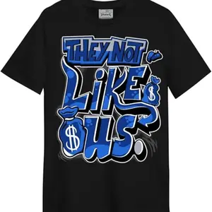 [100% Cotton] Bold They Not Like Us Dollar Bill Graphic Design T-Shirt For Streetwear Fans Fabric Menswear
