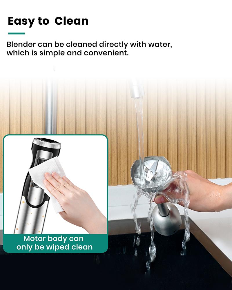 1800W ODIFORGO Immersion Blender Handheld 4-in-1 Hand Blender Stick for Ice Crushing Smoothie, Baby Food, Soup, 8 Speed Hand Mixer Turbo Boost Stainless Steel Blade with Whisk, Chopper, Beaker 1800W ODIFORGO Immersion Blender Handheld 4-in-1 Hand Blender Stick for Ice Crushing Smoothie, Baby Food, Soup, 8 Speed Hand Mixer Turbo Boost Stainless Steel Blade with Whisk, Chopper, Beaker