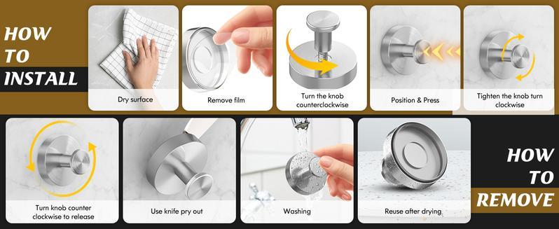 Upgraded model 2 Units Suction Cup Hooks for Shower, Kitchen, Bathroom, Wood Door, Mirror,Glass Door,  Tile – Loofah, Towel, Coat, Bath Robe Hook Holder for Hanging up to 15 lbs with Waterproof