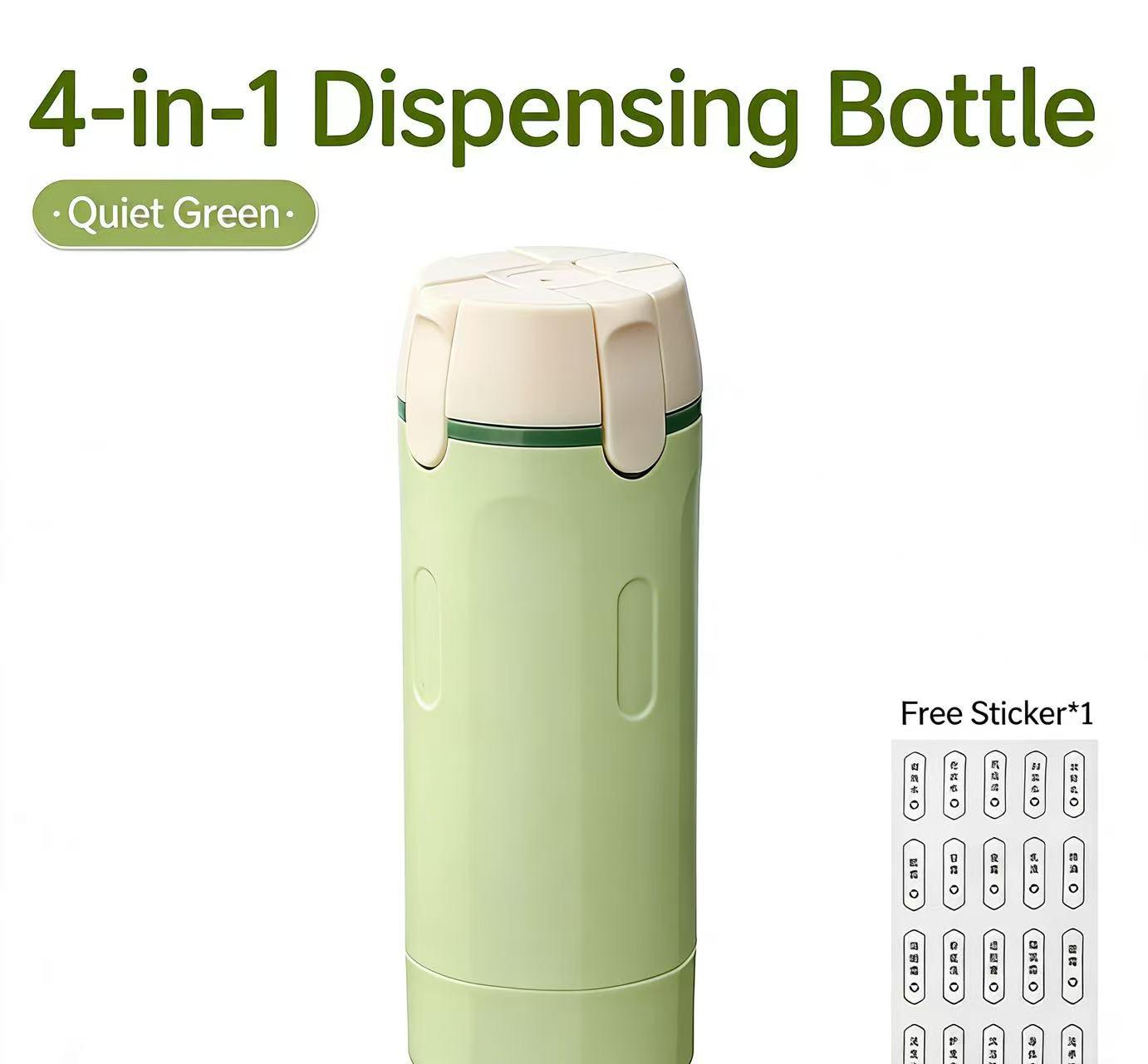 4-in-1 Travel Dispenser Bottle, Leak-ProofRefillable Silicone Squeeze Container withLock, Compact and Lightweight ToiletryOrganizer, Easy to Carry, Ideal for BusinessTrips, Vacations, and Frequent Travelers