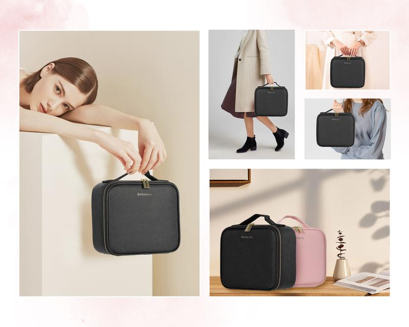 Behaesty Portable Makeup Bag with 3-Color LED Light Detachable Mirror 2000mAh USB Rechargeable Waterproof PU Leather Organizer Compact Travel Cosmetic Pouch Vanity Purse Zip TikTokShopBlackFriday Behaesty Portable Makeup Bag with 3-Color LED Light Detachable Mirror 2000mAh USB Rechargeable Waterproof PU Leather Organizer Compact Travel Cosmetic Pouch Vanity Purse Zip TikTokShopBlackFriday