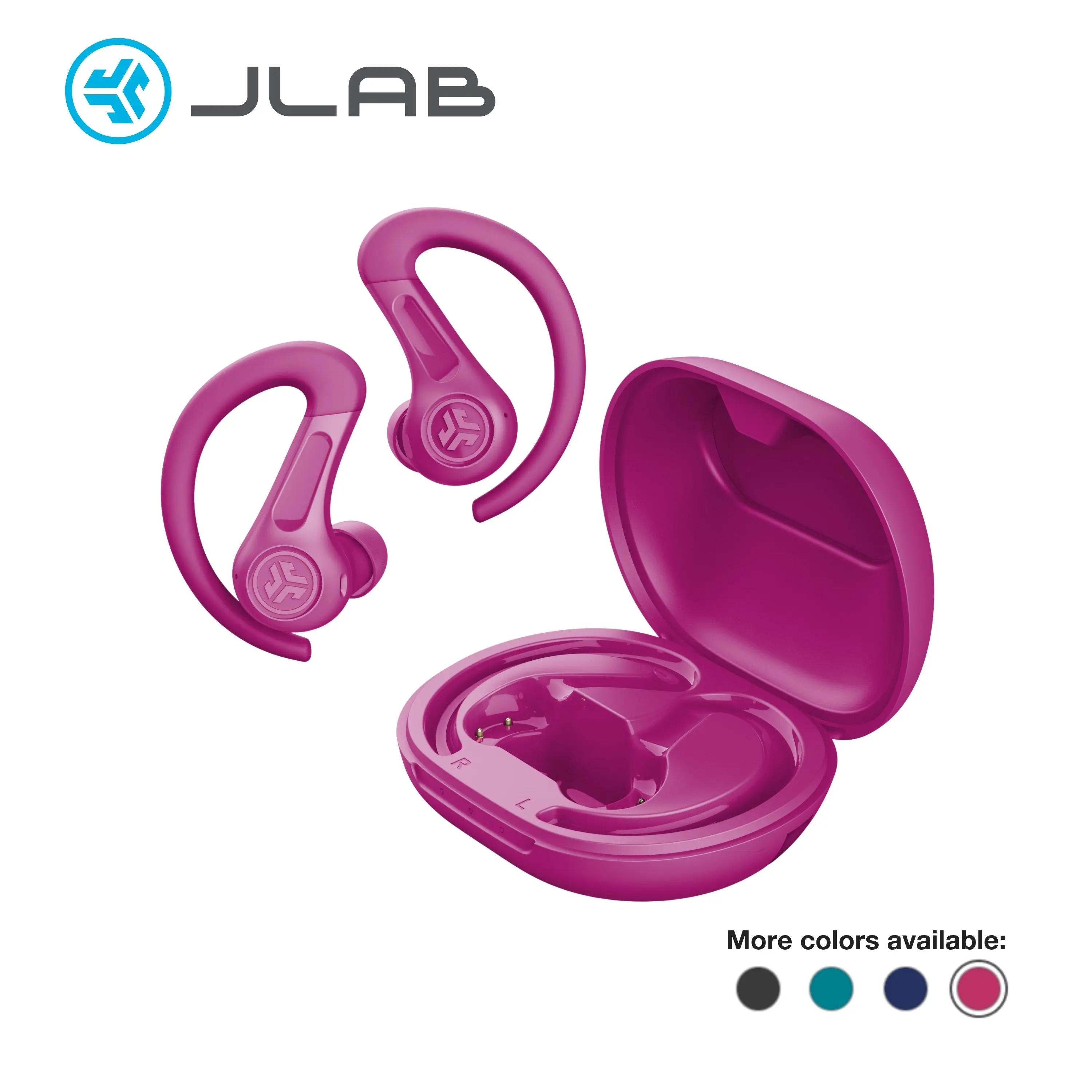 JLab JBuds Sport ANC 4 Wireless Earbuds, 60+ Hr Battery, Sweatproof, Earhook Fit, Hybrid Noise Canceling, Be Aware Mode, Bluetooth 5.2