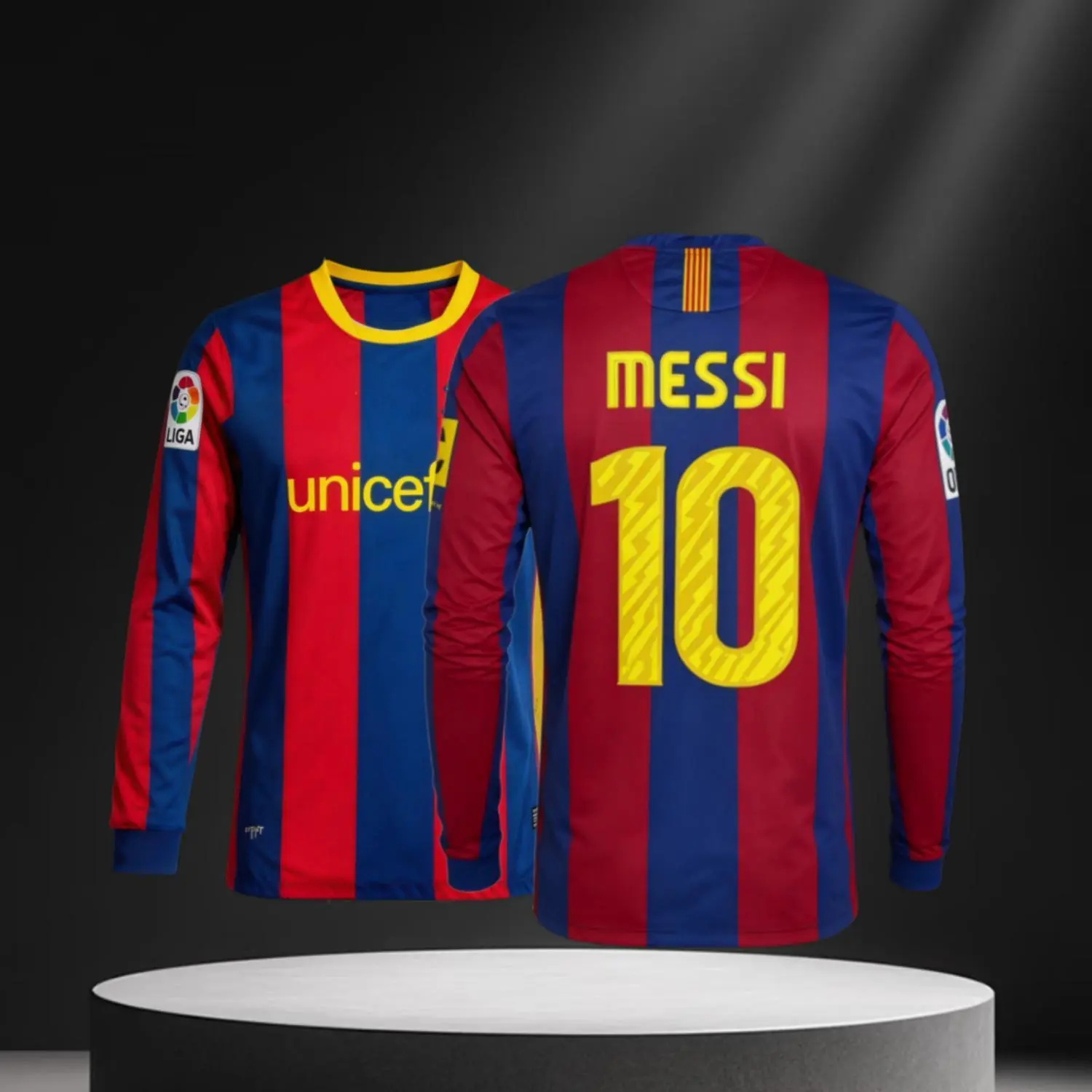 10 11 Home and Away Long and Short Sleeve Retro Jersey 10# Messi Fan Edition Soccer Jersey