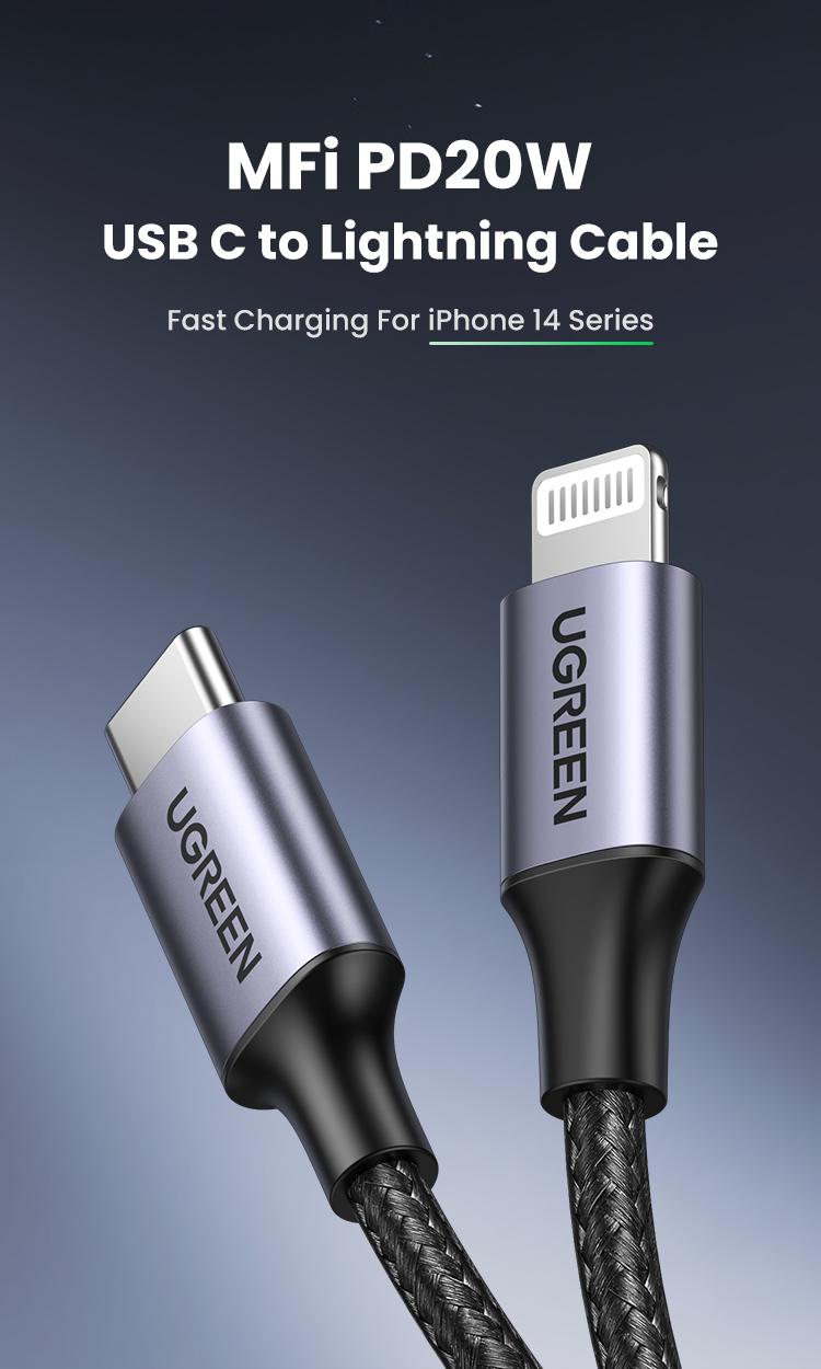 UGREEN USB C to Lightning Cable. MFi Certified. Charging & Data Cable. Compatible with iPhone 14/14 Pro/14 Pro Max, 13/12/11/X/XR/XS/8 Series, iPad -Deals for You,Labor Day Sale，TikTokShopBlackFriday ,TikTokShopHolidayHaul