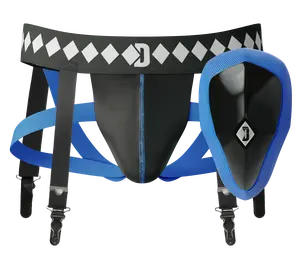 3 in 1 Hockey Garter Belt | Four-Strap Design & Military-Grade Elastics for Secure Fit - Ultimate Groin Protection for High-Impact Sports - Underwear Sports Accessory - Men's Athletic Wear