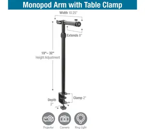 Artograph Adjustable Monopod Arm with Table Clamp Stand