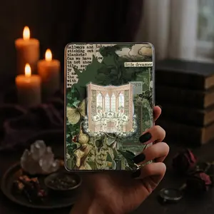 Reading Corner Retro Vintage Window Kindle Grip Saint Patrick's Day Book Bookish Green Clover Magnetic Kindle Grip Book Lover Kindle Accessories Phone Holder PopSocket Phone Grip Magnetic Pop Socket Phone Grip