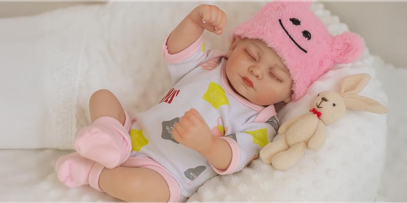 [WOOROY] Reborn Baby Doll Clearance - 10 In Mini Lifelike Baby Doll with Full Vinyl Body, Sleeping Eyes, Perfect Birthday & Christmas Gift for Kids 3+