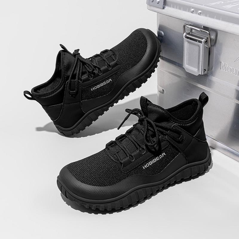 HOBIBEAR Wide Toe Wide Fit Fashion Couple Sneakers High Top Lightweight Slip-Resistant Outdoor Hiking Shoes