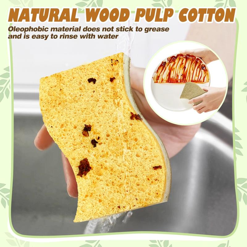 Rantizon Magic Cleaning Sponge 12pcs Scratch-Free Multipurpose Cleaning Scrubber, Eco-Friendly, Kitchen Cleaning Gadgets, Degraded Cotton Surface