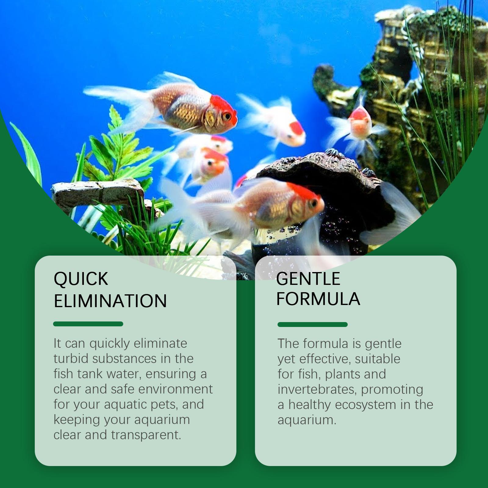 Aquarium Water Purification Tablets, Water Quality Dedicated To Clean Deodorizing Algae Stains Sludge Clear Fish Pond Aquarium Water Purification Tablets for Fish Pond Cleaner Eliminates Cloudy Substances Safely Removes Algae Stains