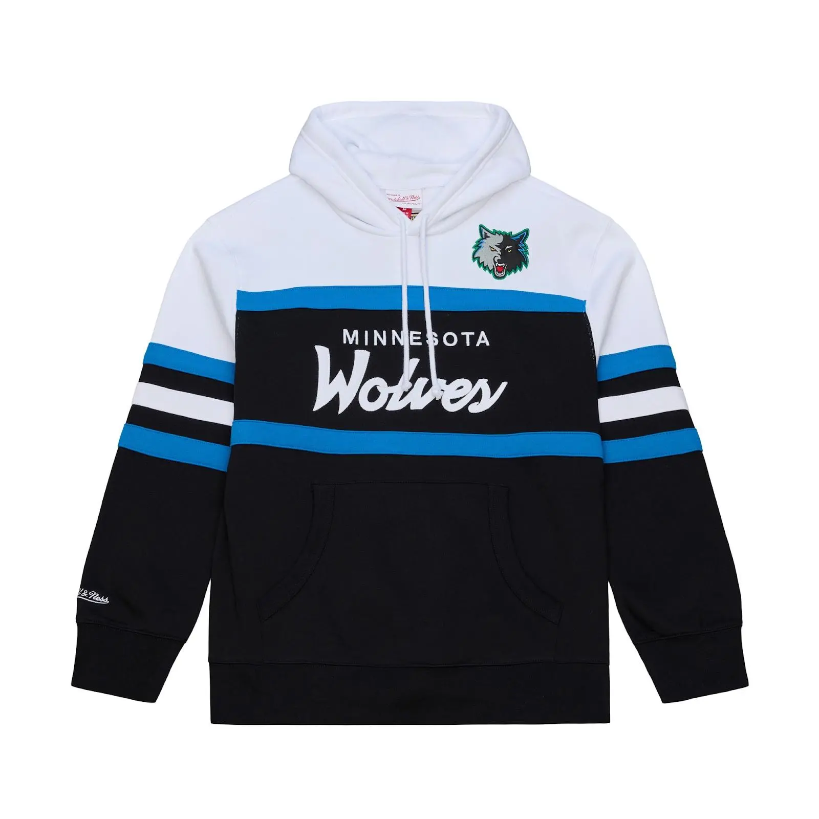 Minnesota Timberwolves Black Head Coach Hoodie NBA Throwback Sweatshirt Fleece Vintage Fan Gear Mitchell & Ness