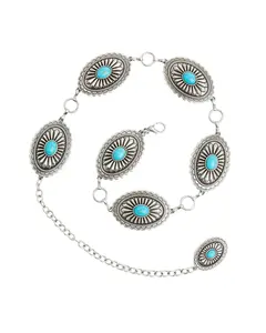 Ariat Women's Oval Turquoise Concho Chain Belt - A1515836