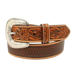 Ariat Men's Classic Basketweave Embroidered Western Belt