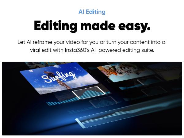 Insta360 X3 - Waterproof 360 Action Camera with 1/2" 48MP Sensors, 5.7K 360 Active HDR Video, 72MP 360 Photo, 4K Single-Lens, 60fps Me Mode, Stabilization, 2.29" Touchscreen, AI Editing, Live Stream