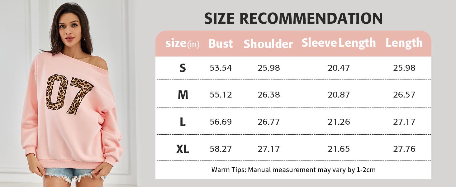 Womens Off shoulder Long Sleeve Sweatshirt Oversized Number Pattern Fleece lined Pullover Top Fallfreshness Casual Football
