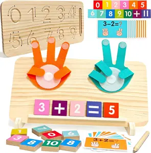 2-in-1 Montessori Preschool Learning Toys for Toddlers Ages 2-4, Educational Math  Number Counting Blocks, Early Learning Toys for Boys & Girls Ages 3-5, Birthday & Christmas Gift