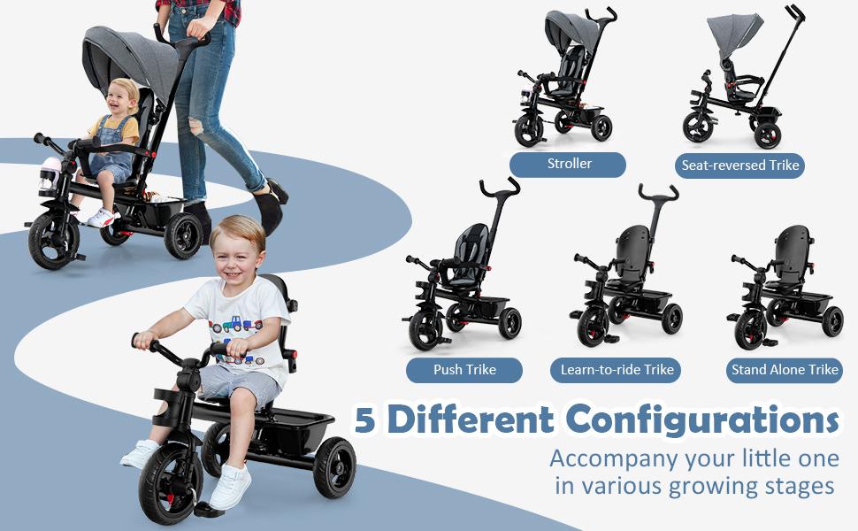 Costzon Tricycle, Toddler Bike W/Removable Push Handle, Reversible Seat, EVA Wheel, Adjustable Canopy, Cup Holder & Storage,Christmas Festival Gift Black Friday Cyber Monday Costzon Tricycle, Toddler Bike W/Removable Push Handle, Reversible Seat, EVA Wheel, Adjustable Canopy, Cup Holder & Storage,Christmas Festival Gift Black Friday Cyber Monday