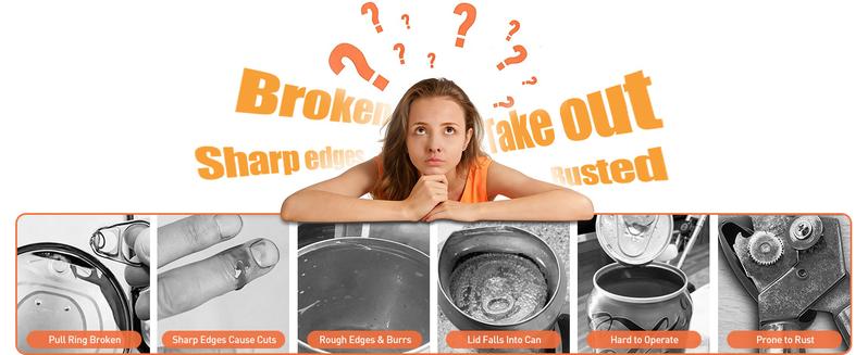 Ikkle All-Purpose Portable Can Opener Ideal for 7.5 to 25 oz. cans of beer, soda, and wine Beer bottle opener Kitchen essential Smooth aluminum surface Effortlessly opens cans without leaving debris Safe and portable Reliable non-slip design