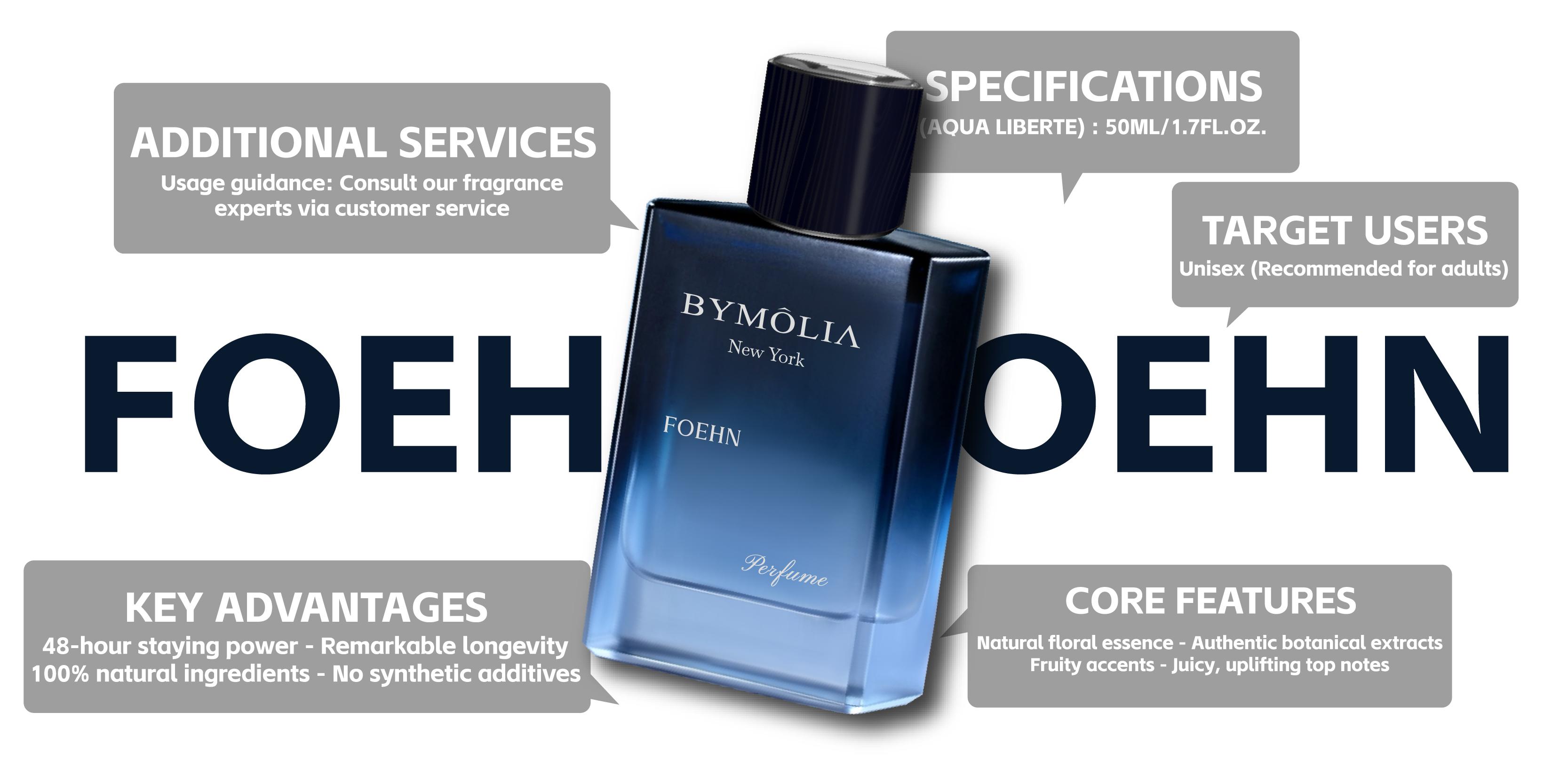 BYMOLIA FOEHN | For Men Woody Fougere Perfume | Bergamot, Lavender, Vanilla, Patchouli & Cedarwood  Eau de Parfum Spray 50ml (1.7oz) | Long-Lasting, Confidence-Boosting & Cruelty-Free Fragrance