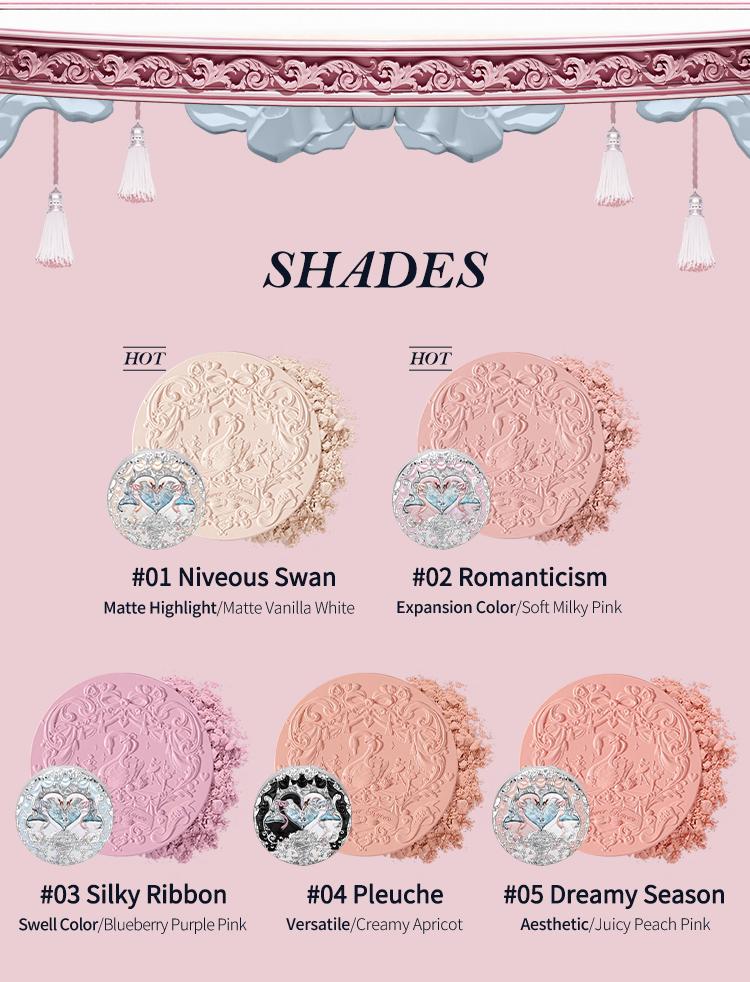 Flower Knows Swan Ballet Collection Embossed Blush