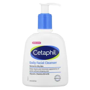 Cetaphil Daily Facial Cleanser, Normal to Oily Skin, 8 fl oz (237 ml)