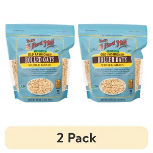 Bob's Red Mill Organic Old Fashioned Rolled Oats, 32oz (Pack of 2) - Non GMO, Whole Grain, Vegan, Kosher