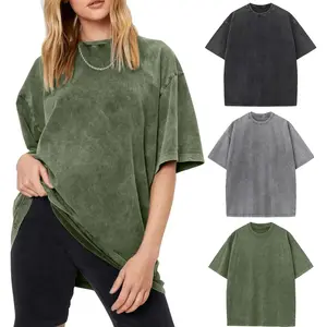 3 Pack Unisex  T Shirts Acid Washed 100% Cotton Tees Vintage Baggy Loose Fit Streetwear Workout Tops, Comfy Gym Casual Short-Sleeves