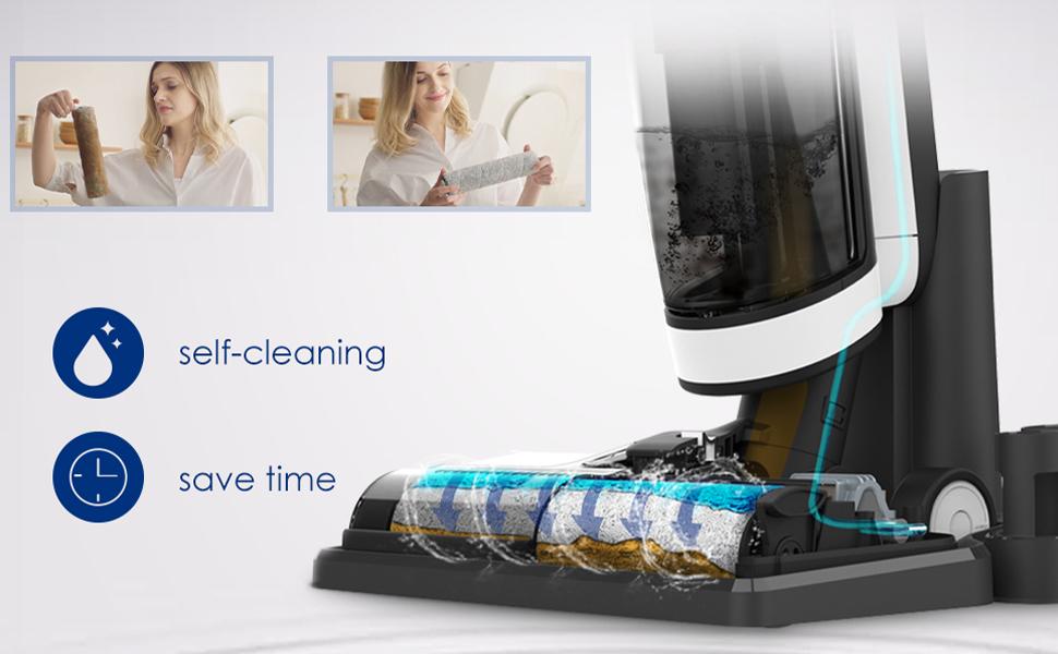 Tineco Replacement 2 HEPA Assembly & 2 Brush Roller Set for iFLOOR 3 Series, Floor ONE S3 Series Cordless Wet Dry Vacuum Cleaner (Not Compatible with Any Other Model)