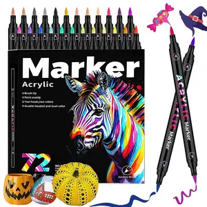 Dual Tip Markers Set, Fast Drying Fine Point Watercolor Pens, Art Pen, Ideal for Coloring