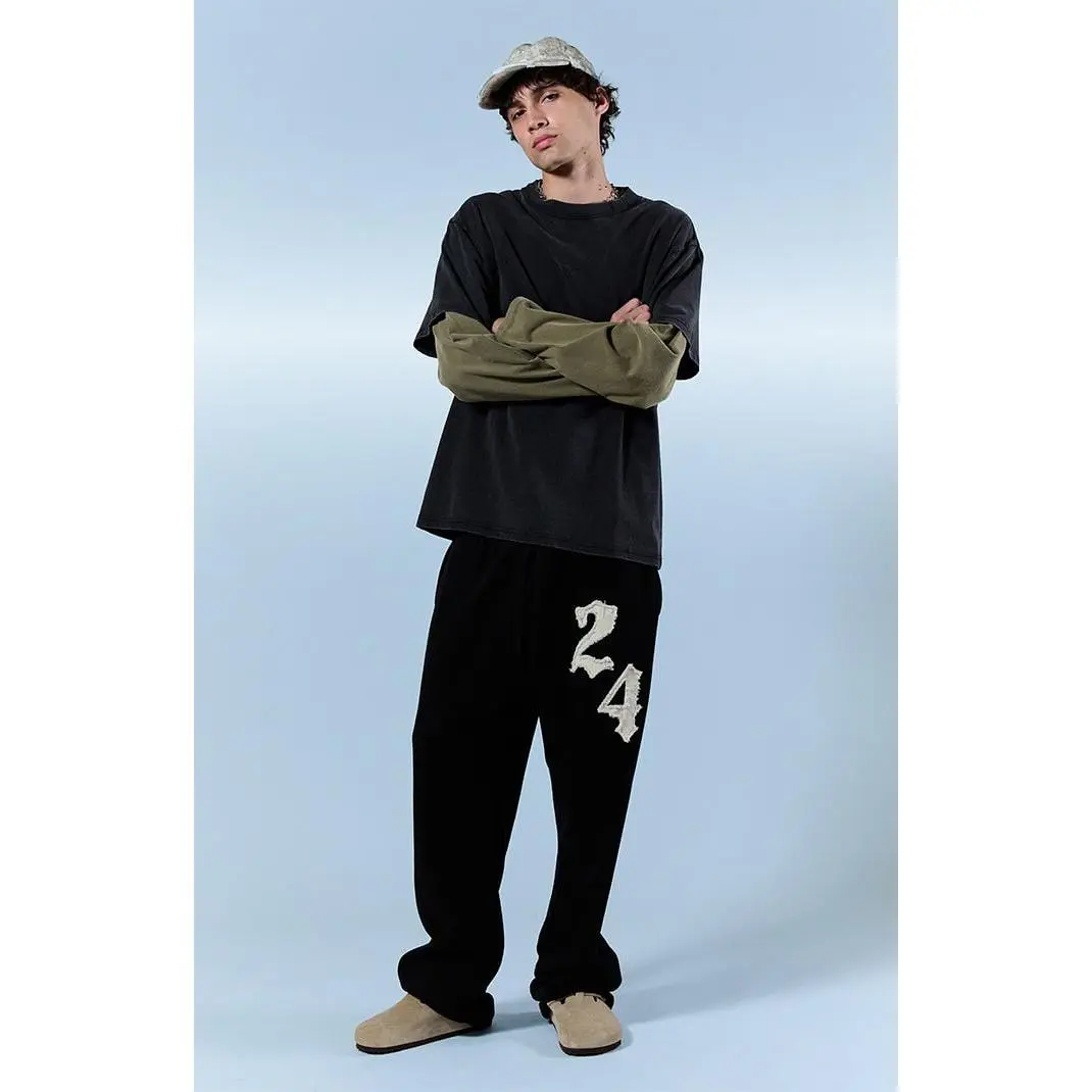 Pacsun Men's 24 Applique Fleece Baggy Sweatpants