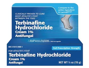 TARO Terbinafine Hydrochloride antifungal Cream 1% - Athletes Foot Cream Extra Strength, relieves itching & Burning, Cures Most Athlete's Foot, Jock Itch & Ringworm
