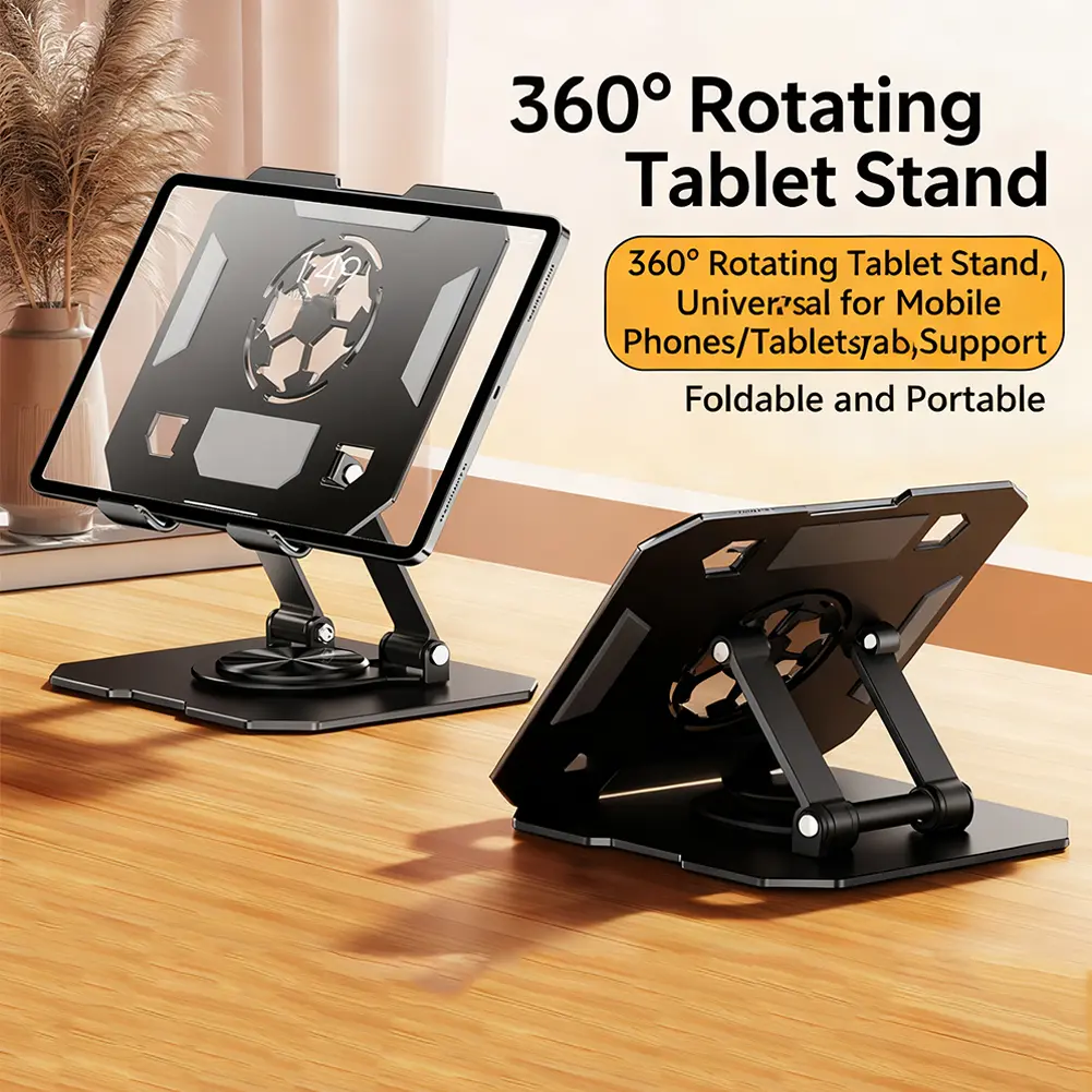iPad Stand, 360° Rotation Tablet Holder, Stable Tablet Stand for Home Office, Tablet & Computer Accessories, Desk Mount