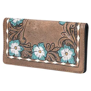 OHLAY Wallet Hand Tooled Genuine Leather Women Bag Western Handbag Purse | Womens Handbags |Leather Belt for Summer