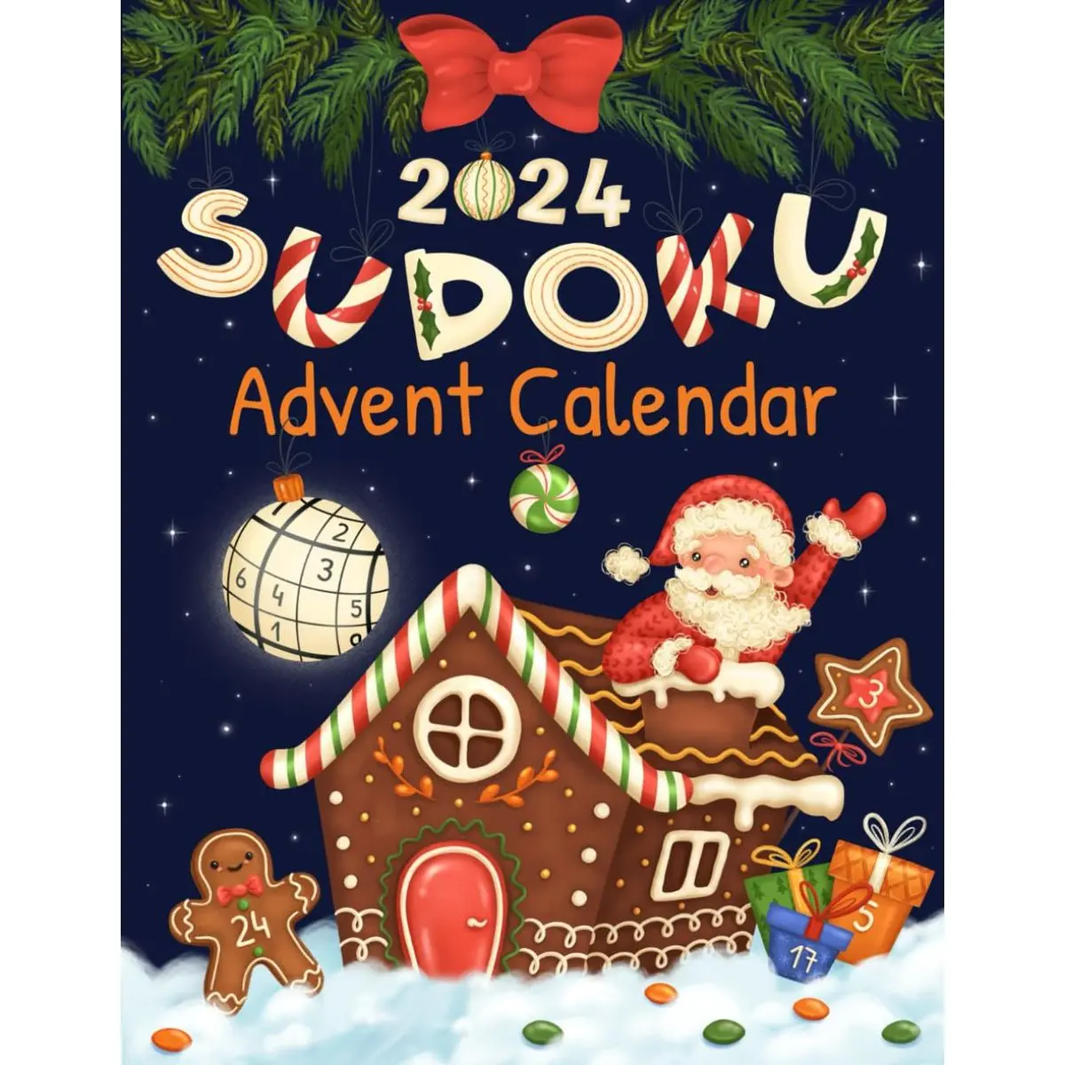 Sudoku Advent Calendar 2024: Puzzle Book for Adults with 6 Daily Sudokus to Countdown to Christmas Paperback – October 22, 2024