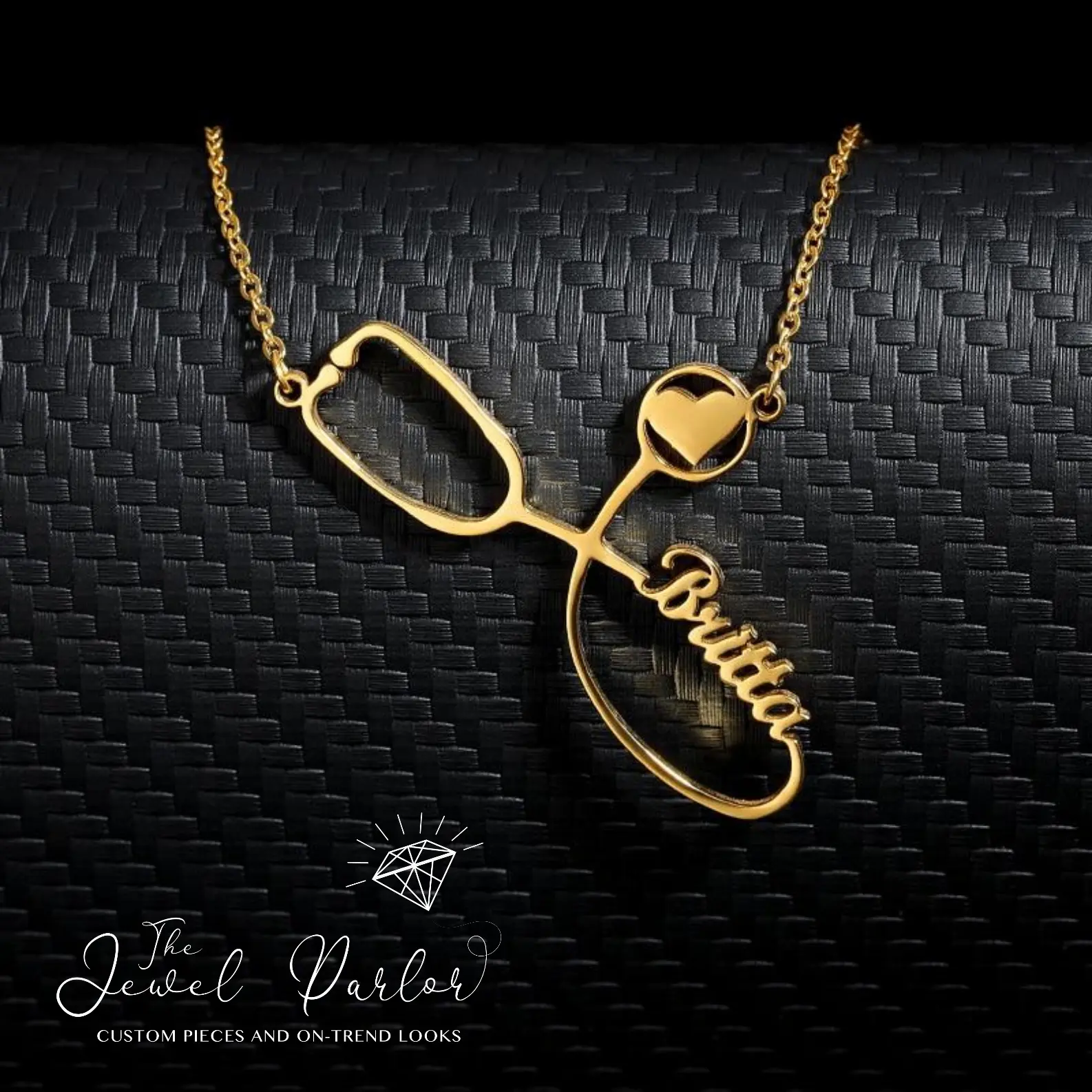 Stethoscope Name Necklace Nurse Doctor EMT Gift