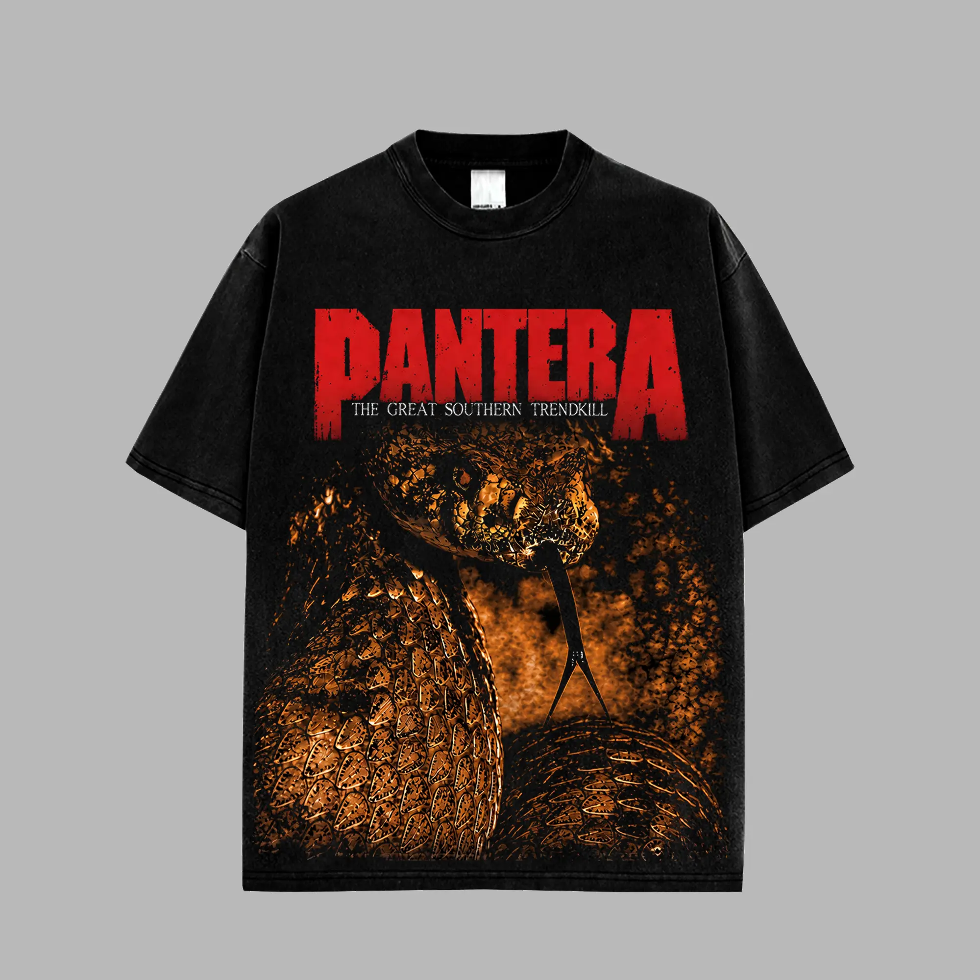 [$$$MANLIFE] Pantera The Great Southern Trendkill Retro Unisex T-Shirt – Pantera Band 100% Heavyweight Cotton, 90s Records Rock Groove Metal Cotton Tee, Groove Metal Rock Band Shirt, Oversized Vintage Tee, Heavy Metal Merch, Gift for Rock Fans