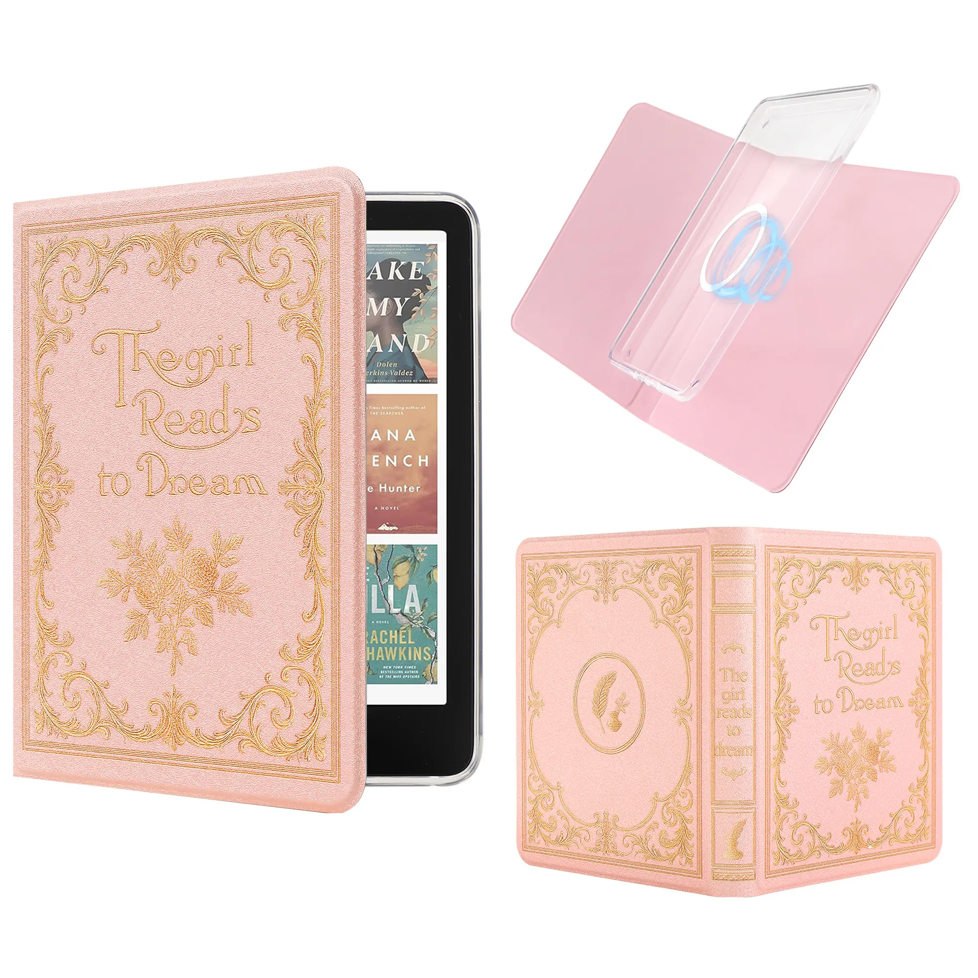 Magnetic Detachable Kindle Case for 6" / 6.8" / 7" Kindle – Bookstyle PU Leather Cover with Auto Wake/Sleep
