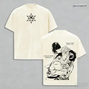 Infinity Castle Akaza Backstory T-Shirt, Demon Slayer Kimetsu no Yaiba Oversized Graphic Tee, Vintage Washed Anime Streetwear, Hakuji Tribute Top