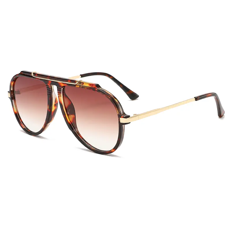 MZTUR New Classic Full Rim Frog Vintage Aviator Sunglasses - Unisex UV400 UV-Protection, Glare Cut, Lightweight, Face-Slimming Stylish Vintage Aviator Eyewear, Accessories for Women, Lightweight for Long Drives, Outdoor Use