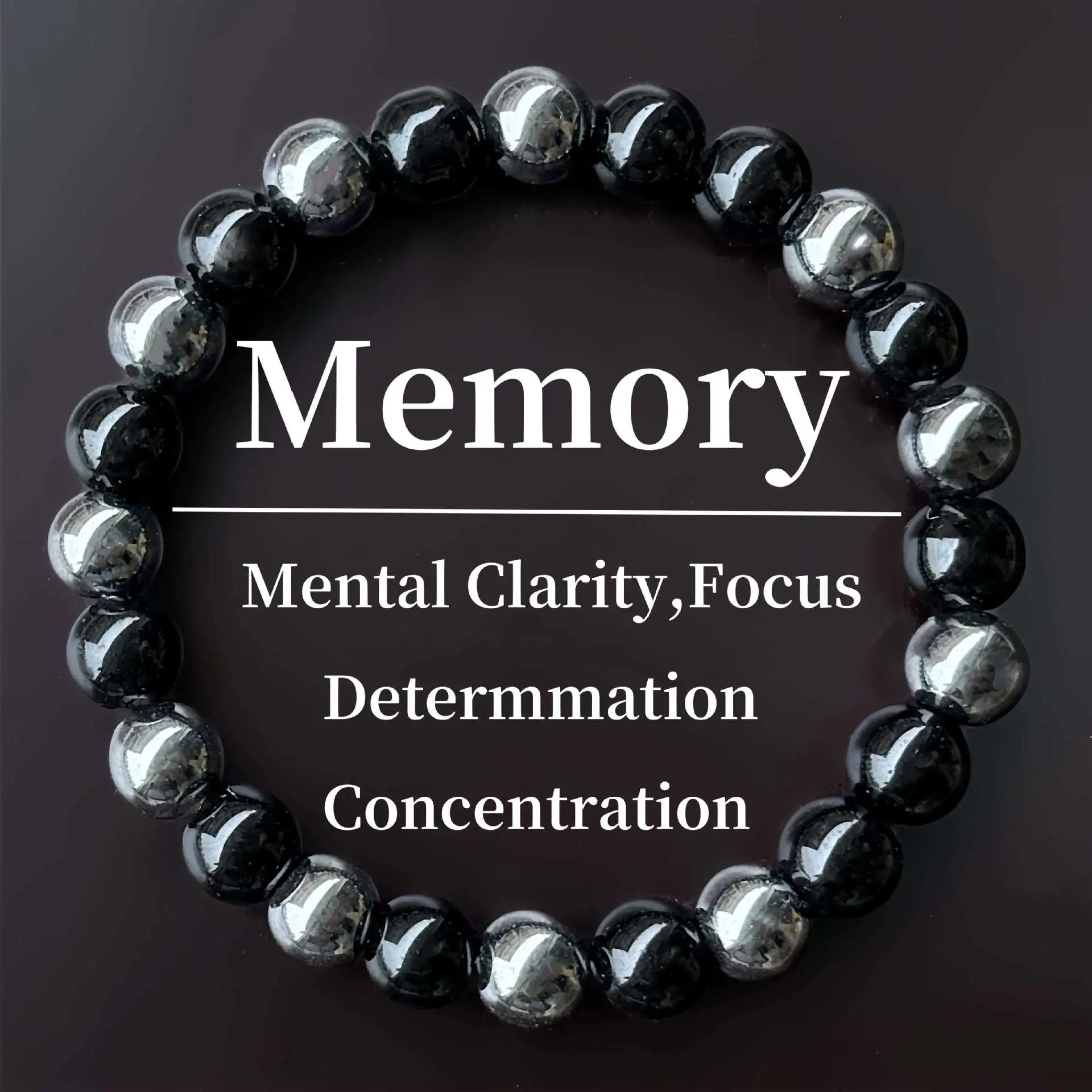 Natural Black Onyx Beaded Bracelet for Mental Clarity and Memory Enhancement - Classic Daily Wear Natural Stone Jewelry, Determination, Concentration, Unisex, Crystals Bracelets, Energy Bracelet
